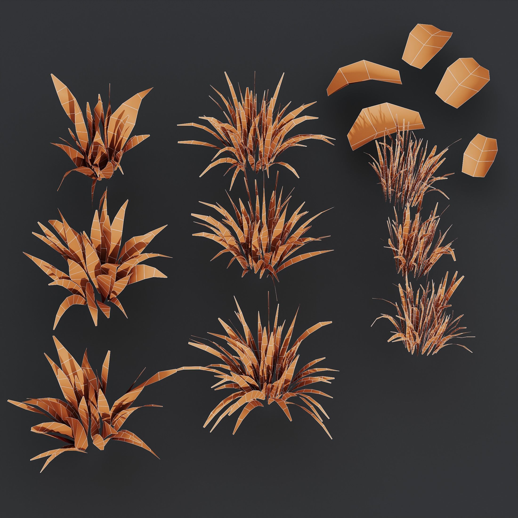 HQ Grass Meadow Green Land 3D model_4