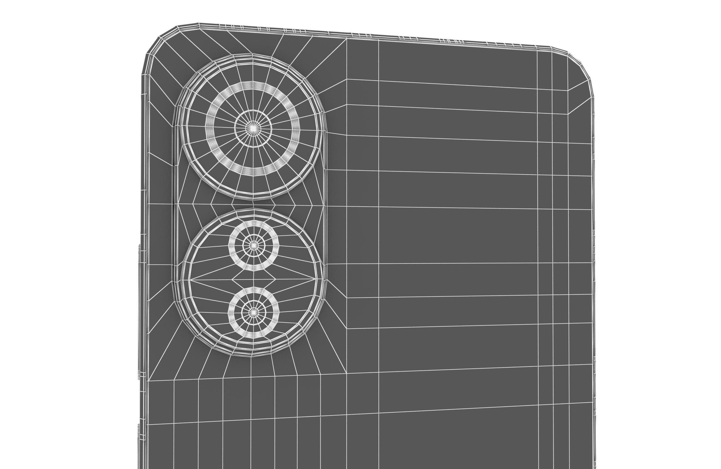 Oppo A78 4G Black And Green Low-poly 3D model_28