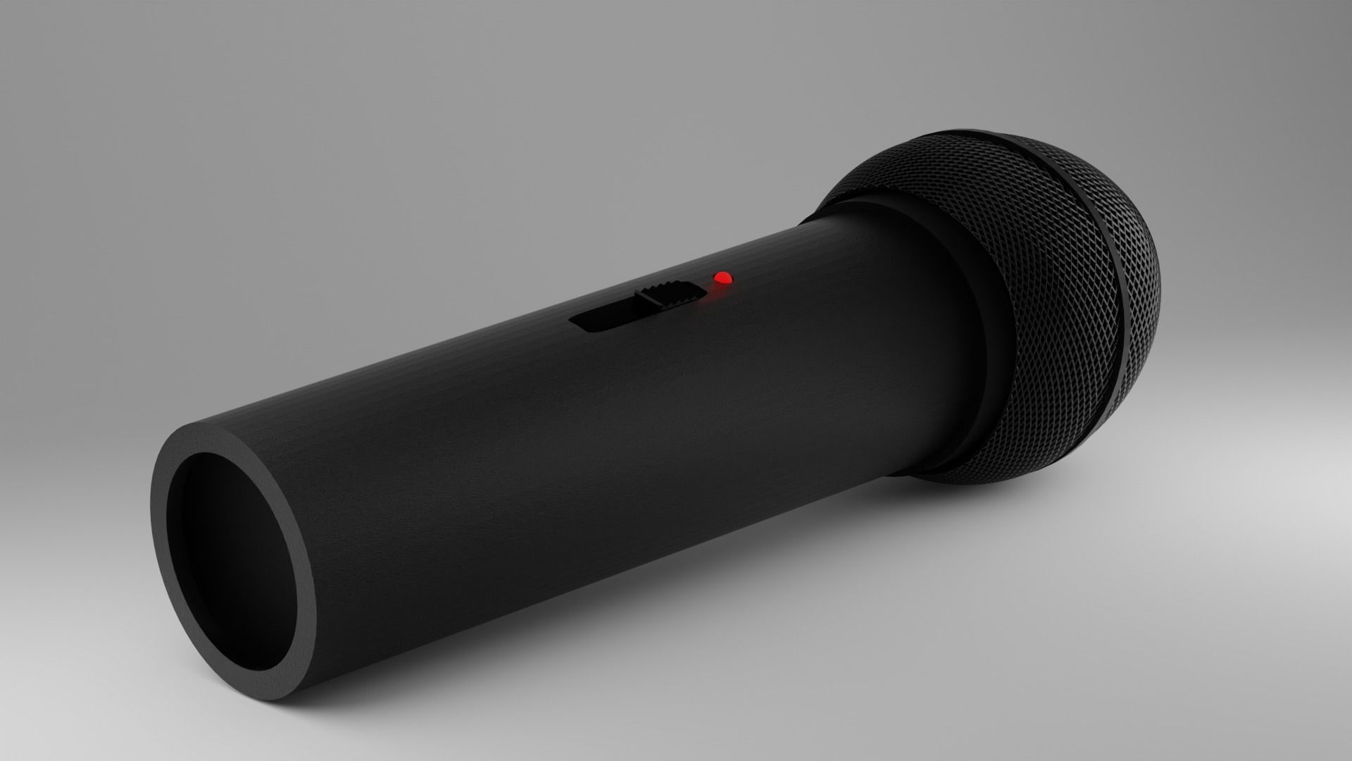 Wireless Microphone Black Low-poly 3D model_5