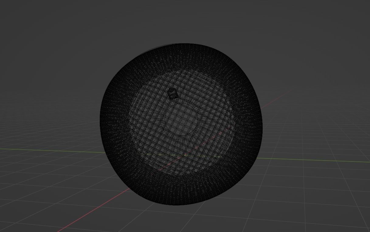 Wireless Microphone Black Low-poly 3D model_10