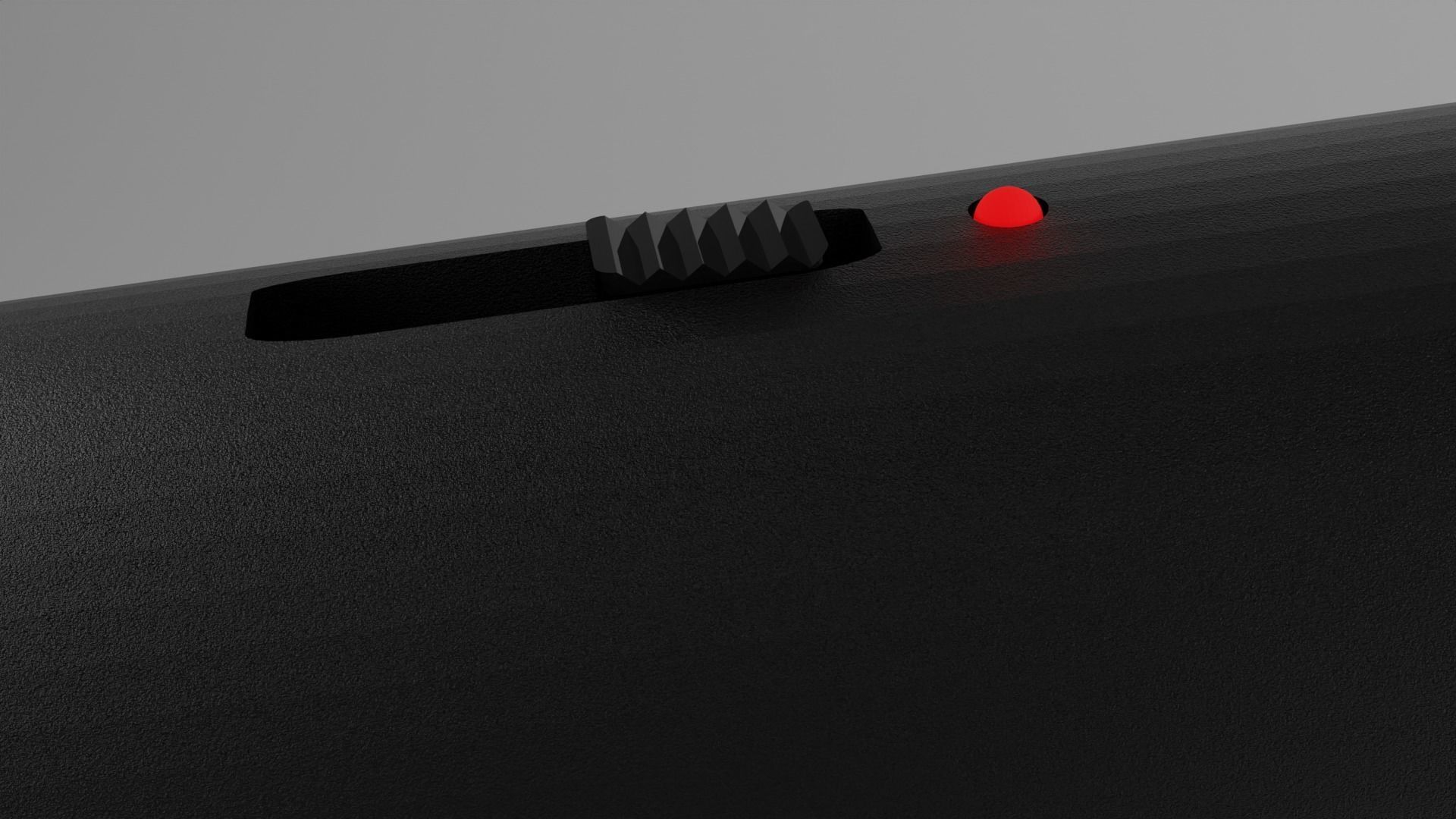 Wireless Microphone Black Low-poly 3D model_6