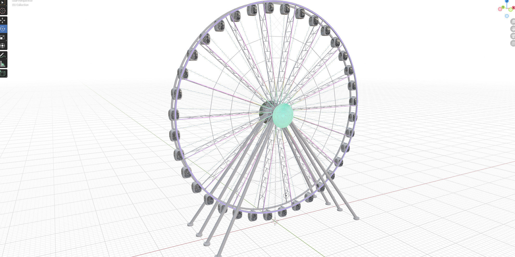 Ferris wheel 55 meters 3D model_14