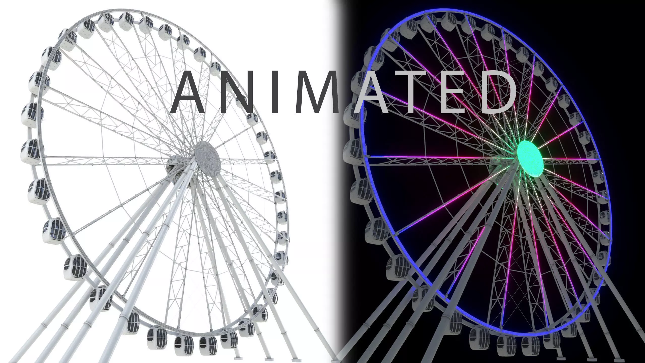 Ferris wheel 55 meters 3D model_0