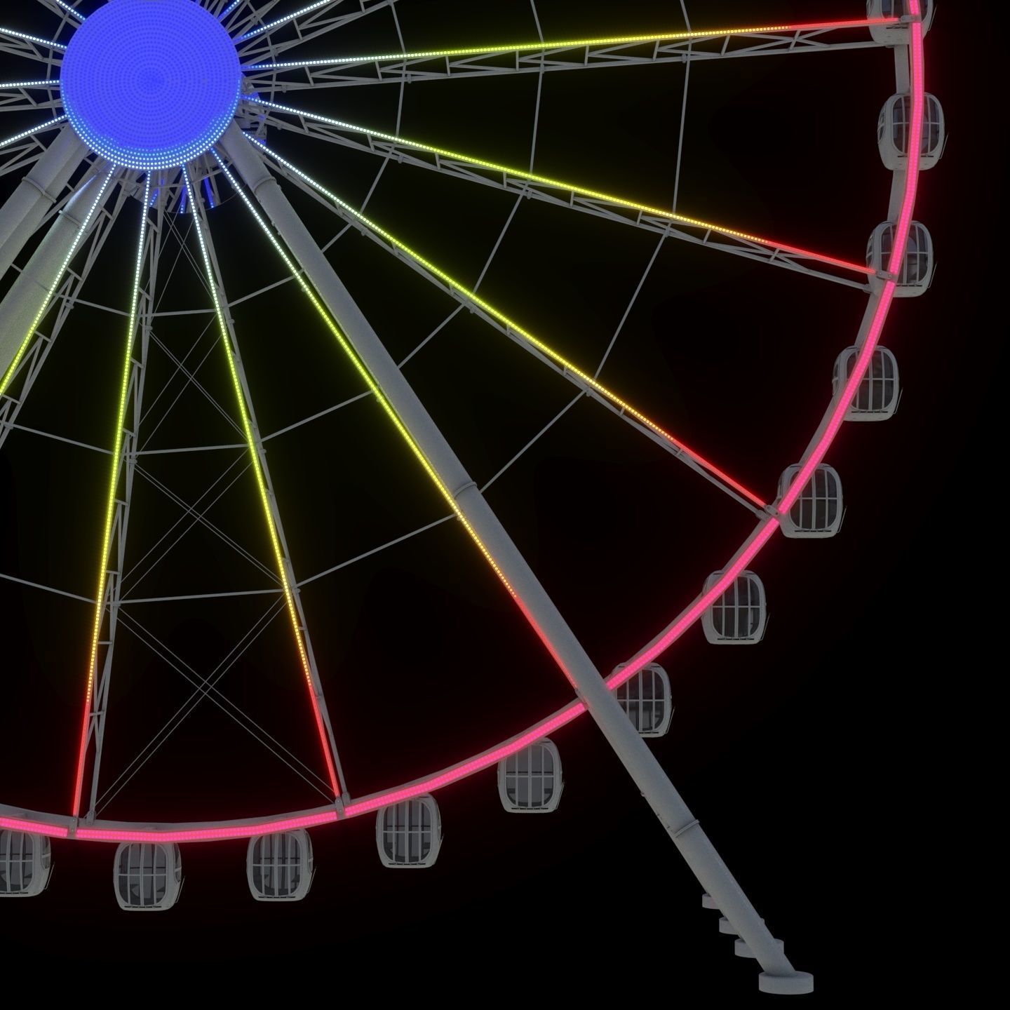 Ferris wheel 55 meters 3D model_9