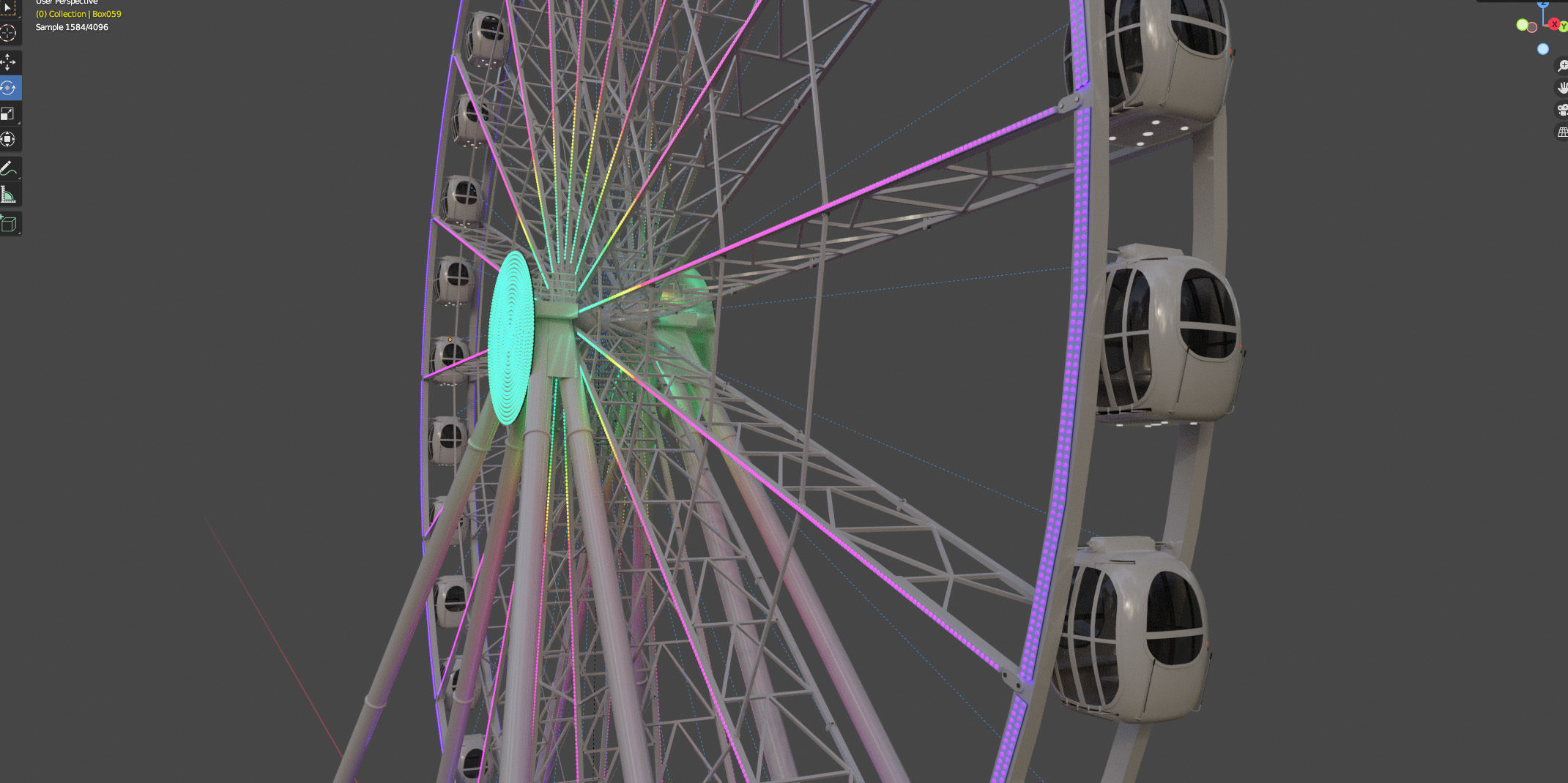 Ferris wheel 55 meters 3D model_19