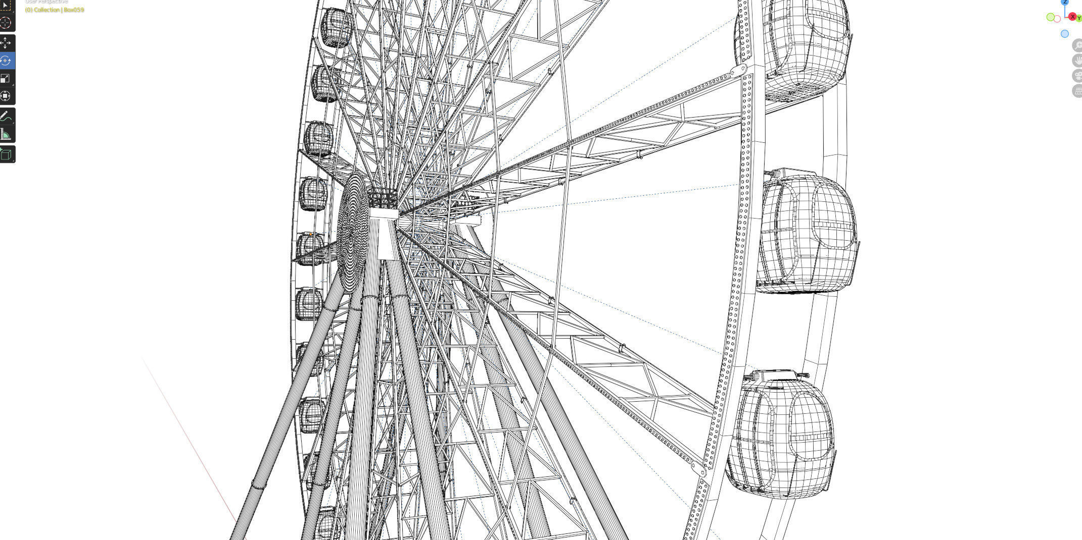 Ferris wheel 55 meters 3D model_16
