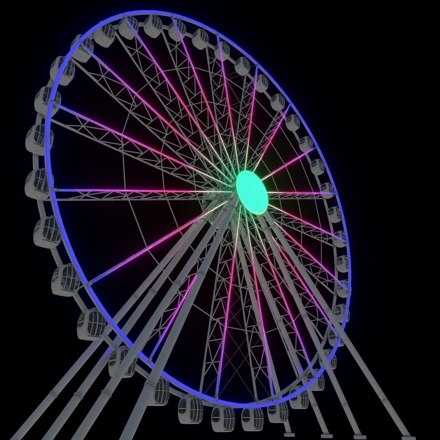 Ferris wheel 55 meters 3D model_12