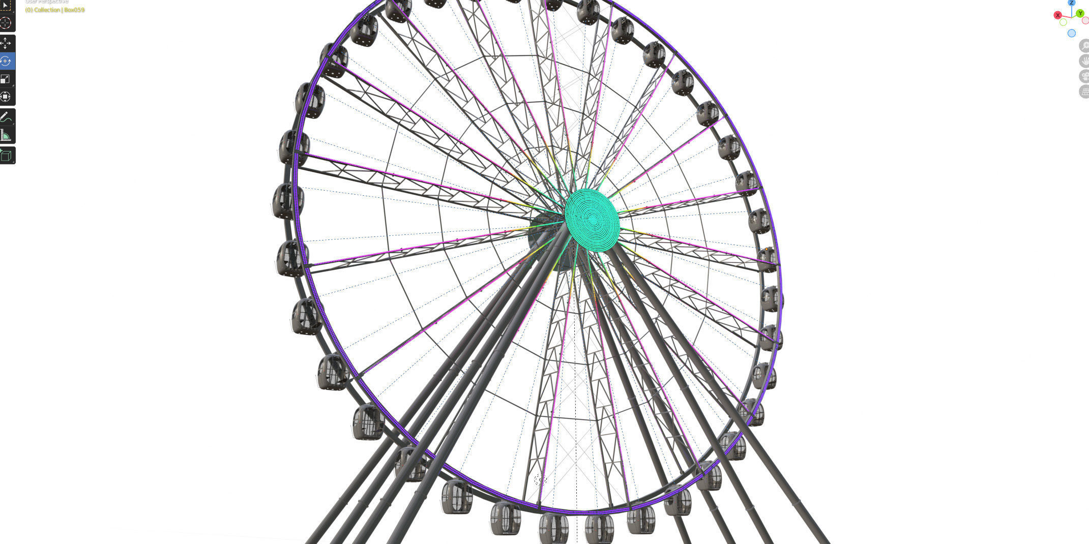 Ferris wheel 55 meters 3D model_25
