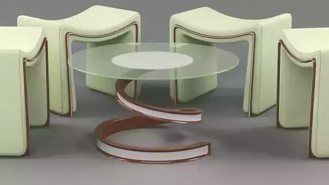 Coffee table with chair