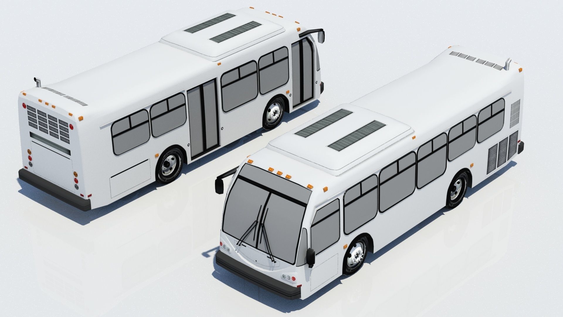 Eldorado National EZ RIDER II BRT Static Bus Low poly blank Low-poly 3D model_2