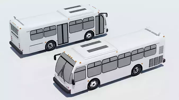 Eldorado National EZ RIDER II BRT Static Bus Low poly blank Low-poly 3D model