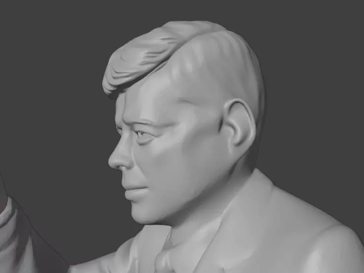 John F Kennedy 3D print model_4