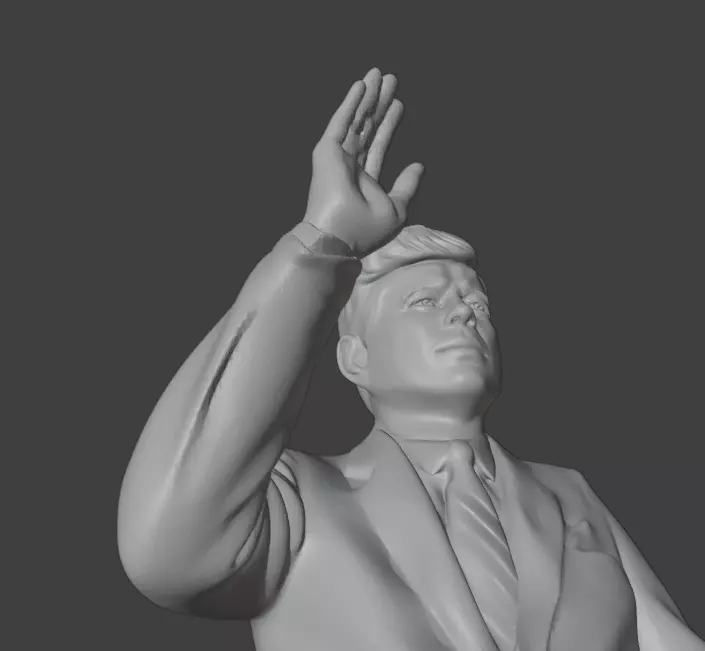John F Kennedy 3D print model_6