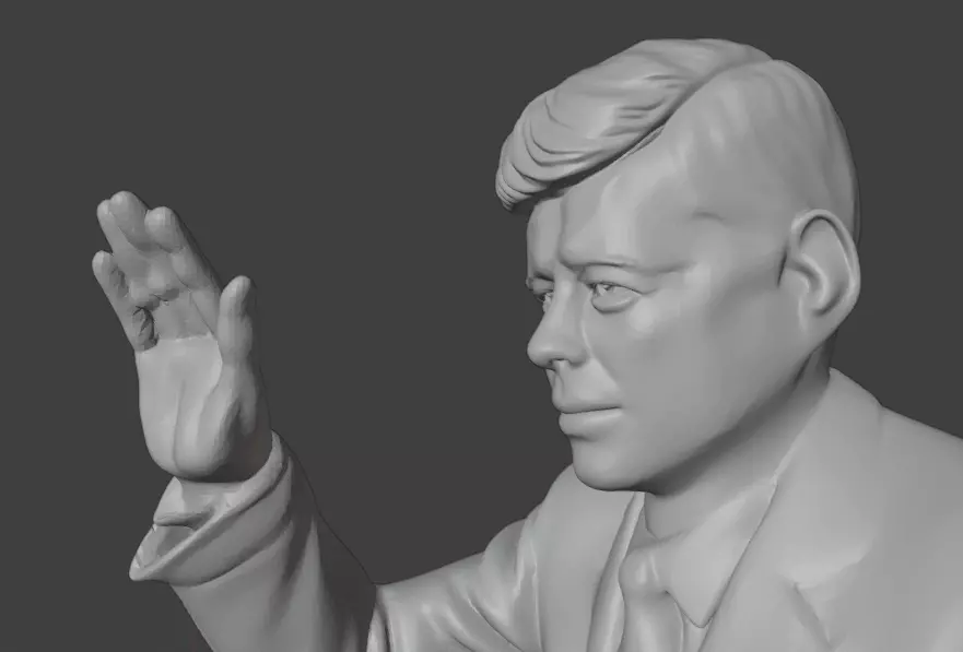 John F Kennedy 3D print model_5