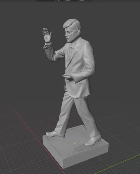 John F Kennedy 3D print model_22