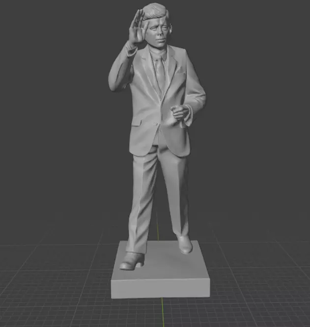John F Kennedy 3D print model_11