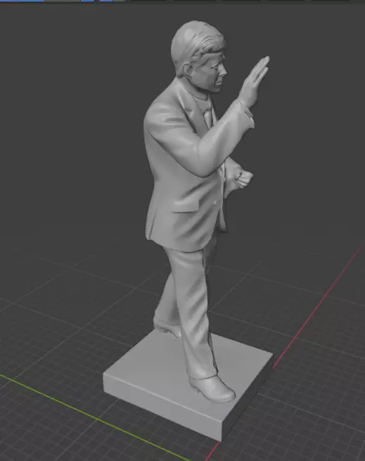 John F Kennedy 3D print model_17