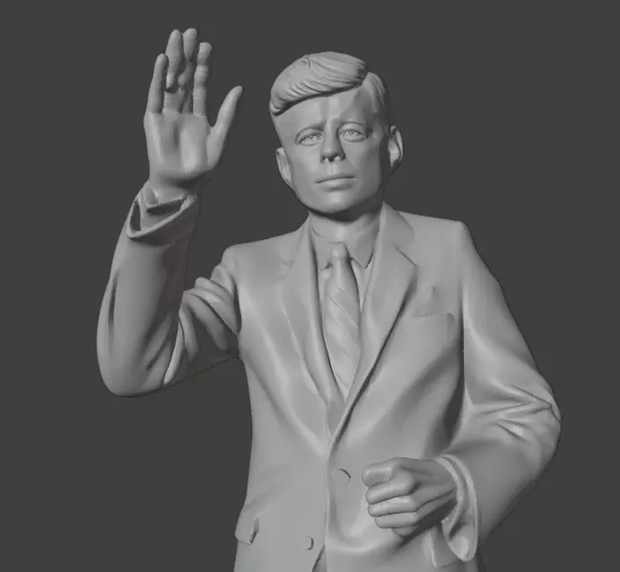 John F Kennedy 3D print model_1