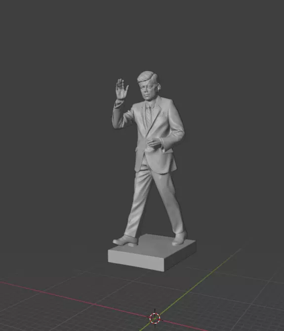John F Kennedy 3D print model_9
