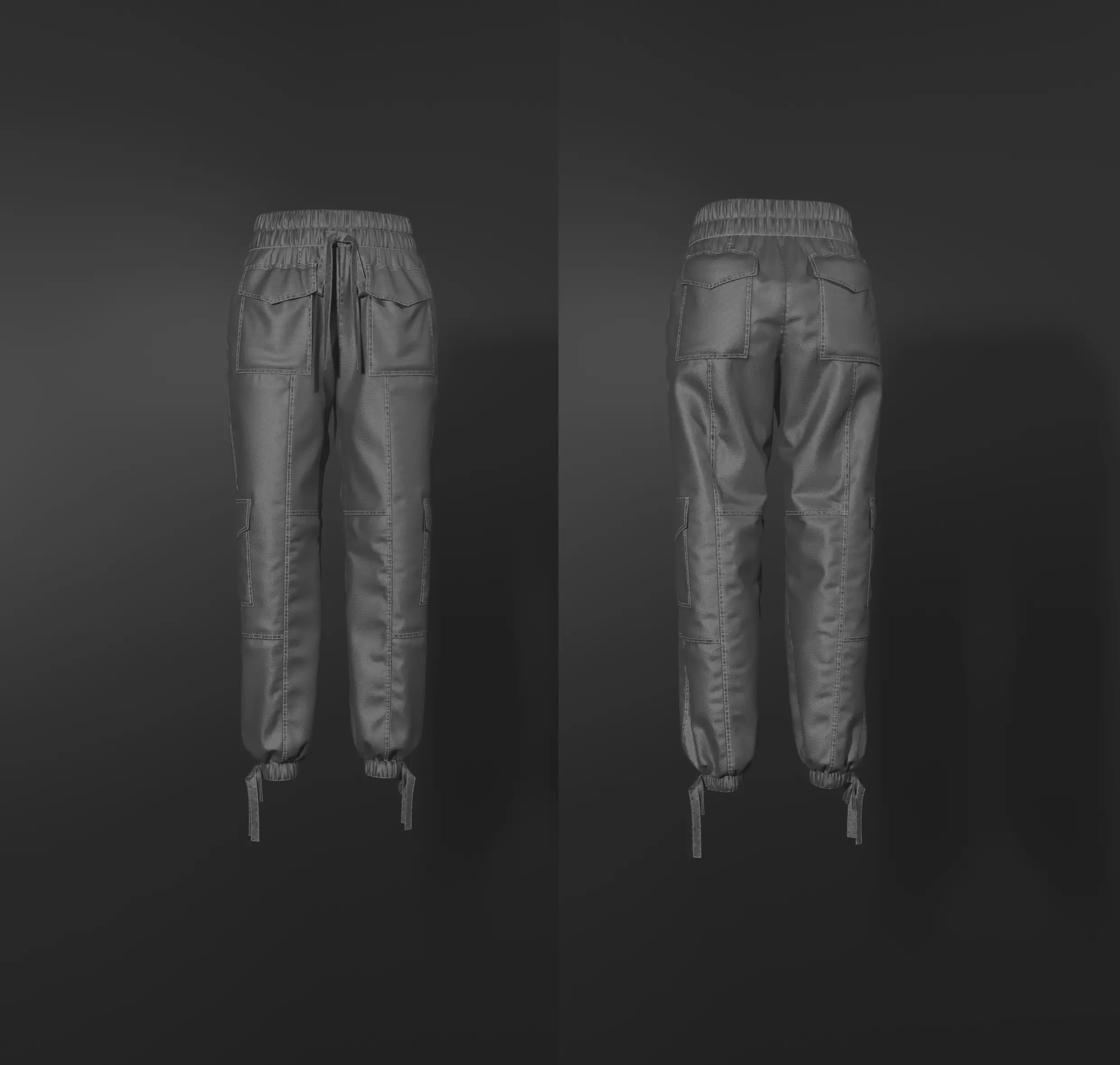 Women Nylon Pant 3D model