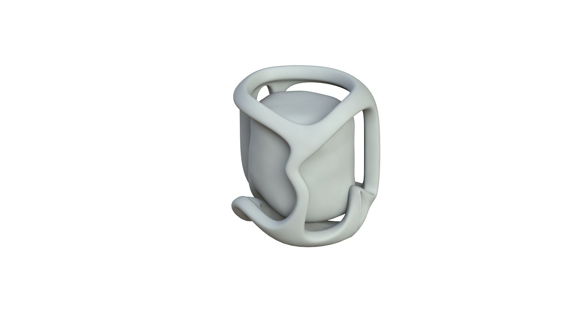 SciFi Shape Object Low Poly  Low-poly 3D model_3