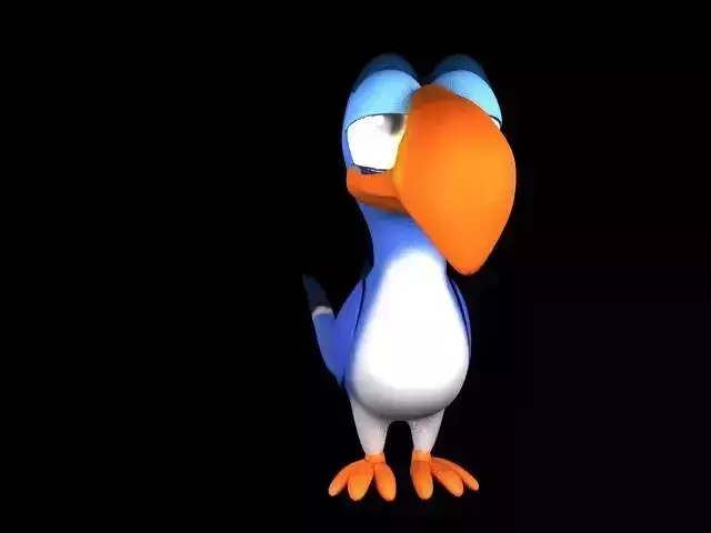 Zazu disney lion king bird chartacter Low-poly 3D model