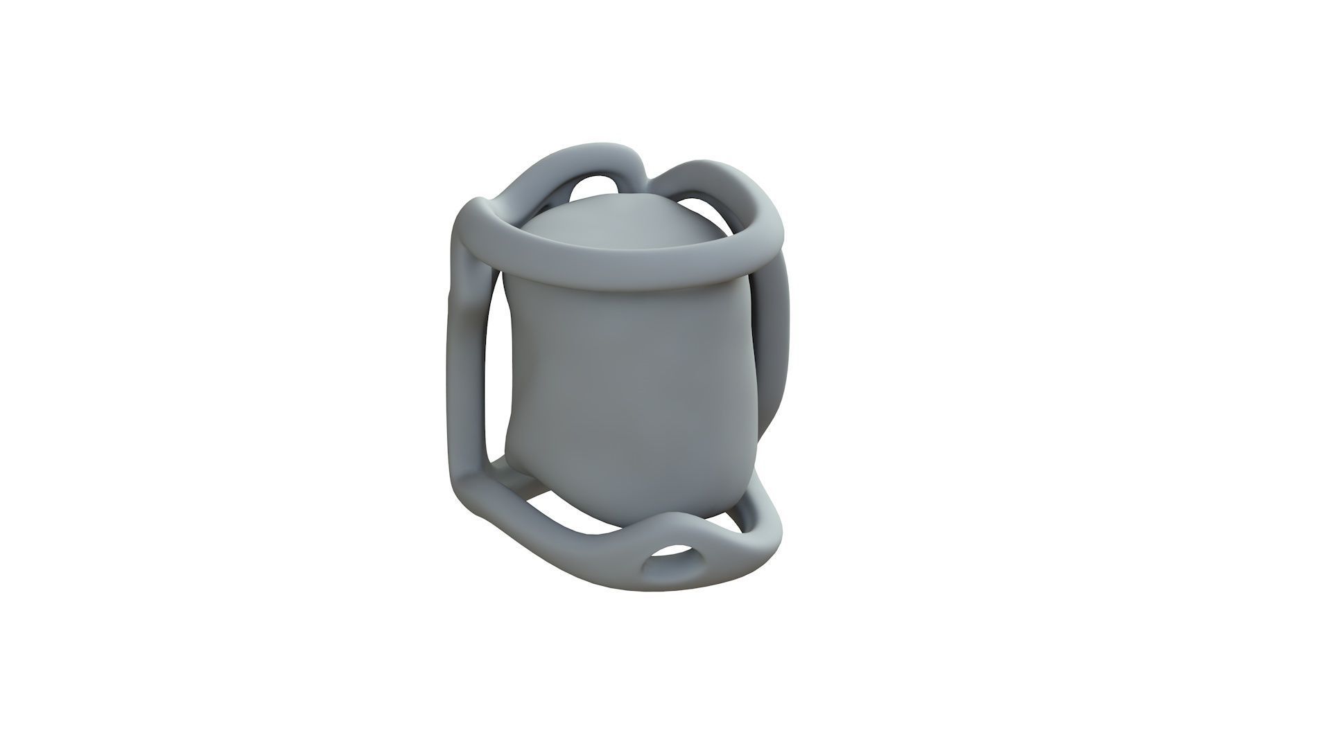 SciFi Shape Object Low Poly  Low-poly 3D model_9