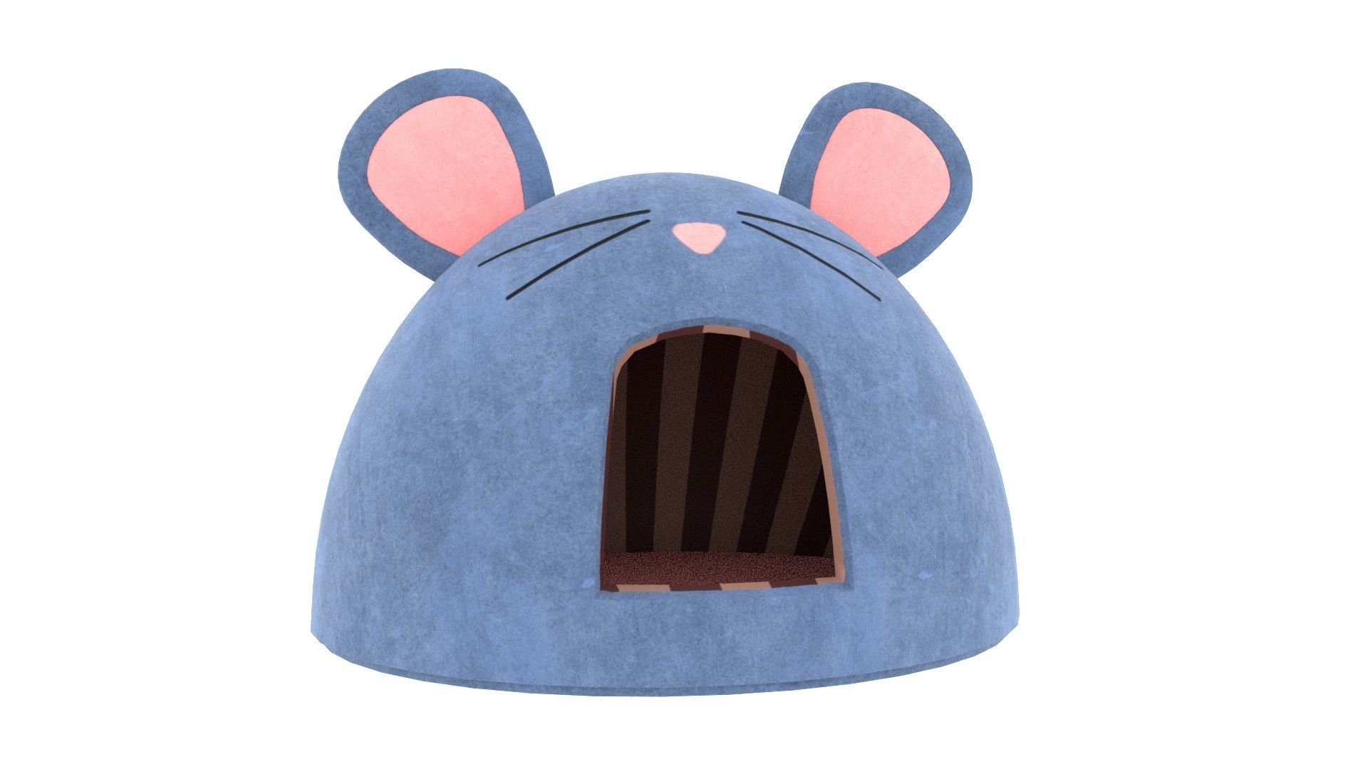 Mouse Meow Hut Cat Hut Cat Tent Blue 3D model_1