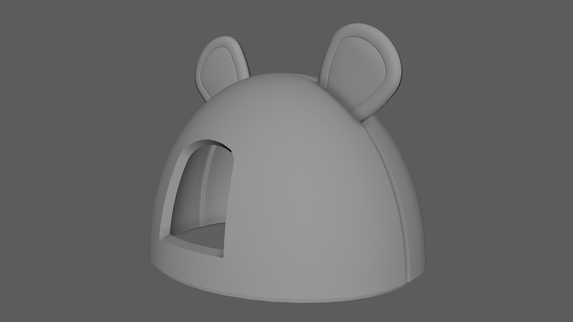 Mouse Meow Hut Cat Hut Cat Tent Blue 3D model_6