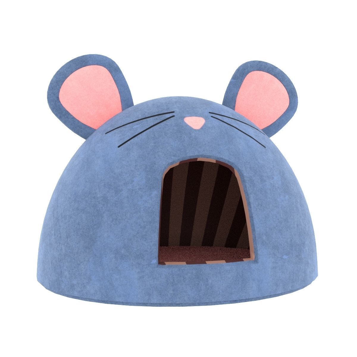 Mouse Meow Hut Cat Hut Cat Tent Blue 3D model_22