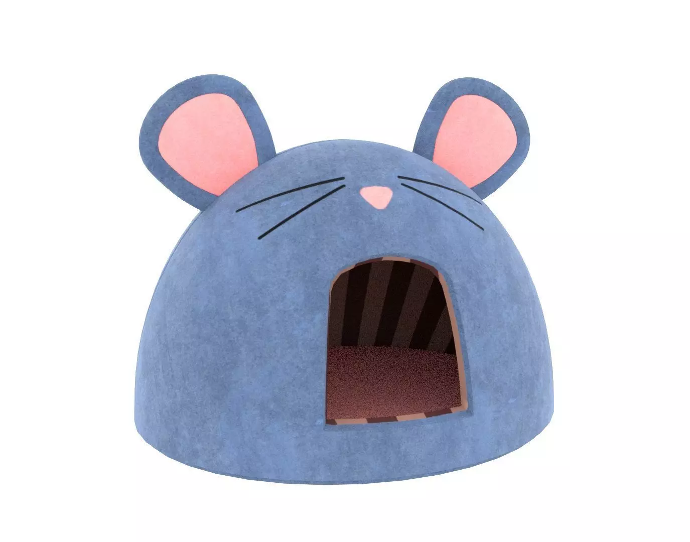 Mouse Meow Hut Cat Hut Cat Tent Blue 3D model_0