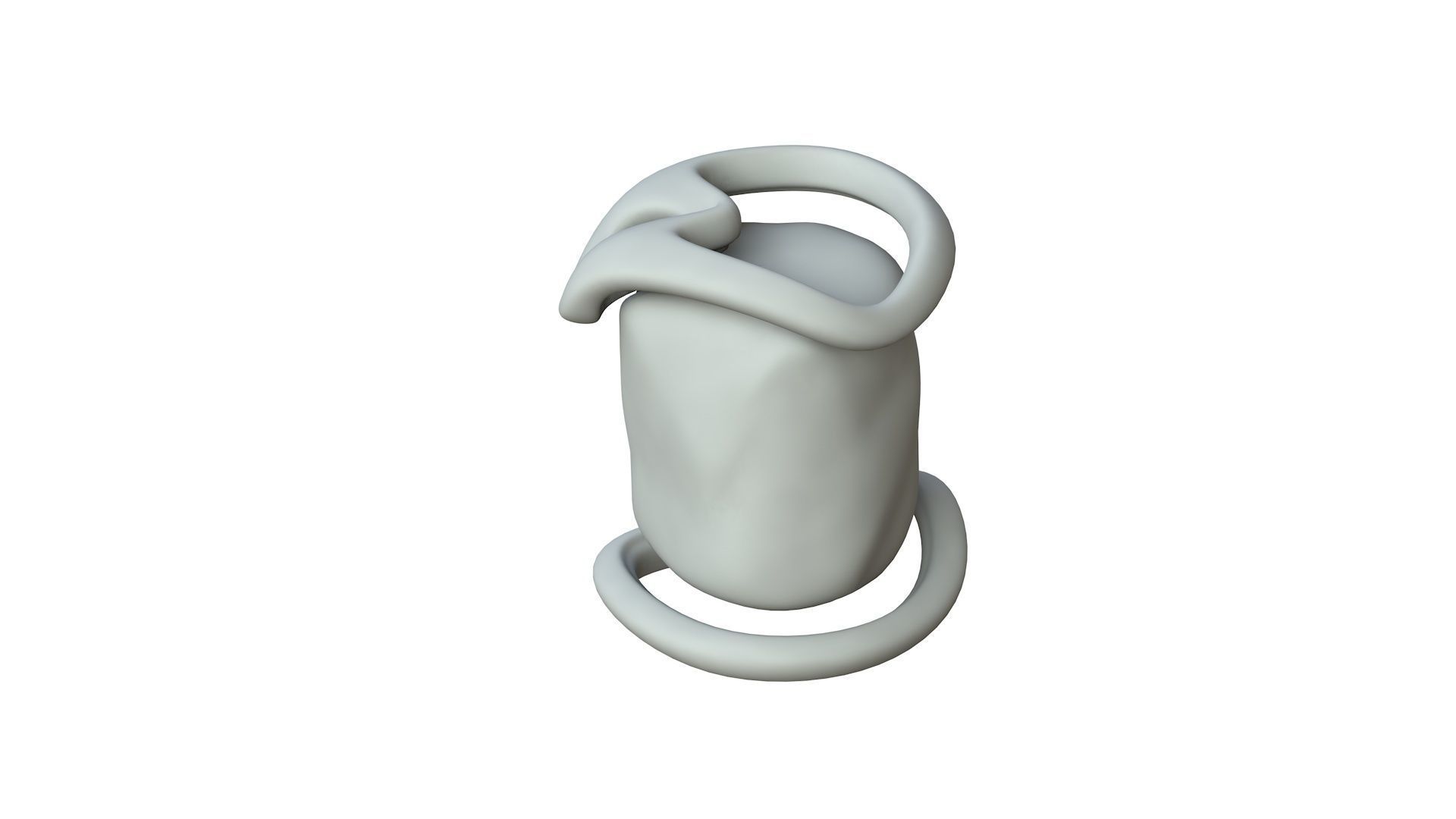 SciFi Shape Object Low Poly Low-poly 3D model_1