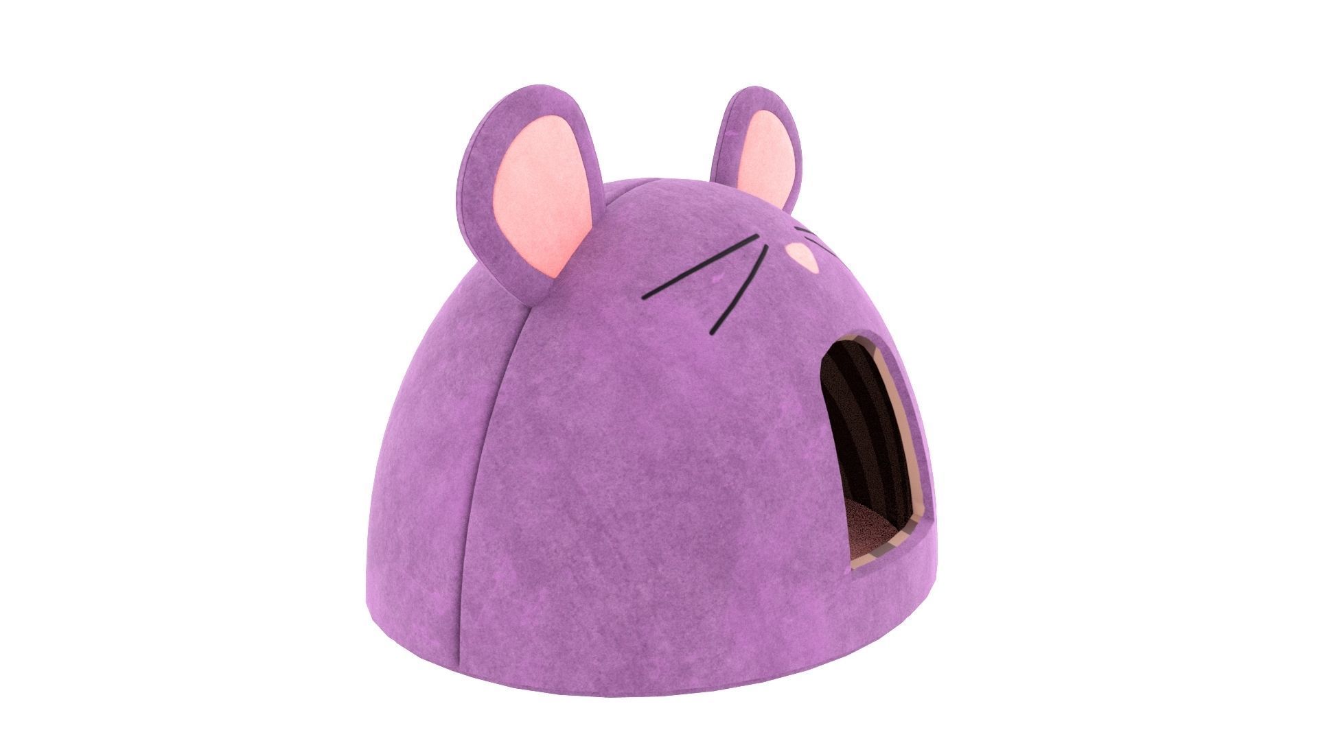Mouse Meow Hut Cat Hut Cat Tent Pink 3D model_4
