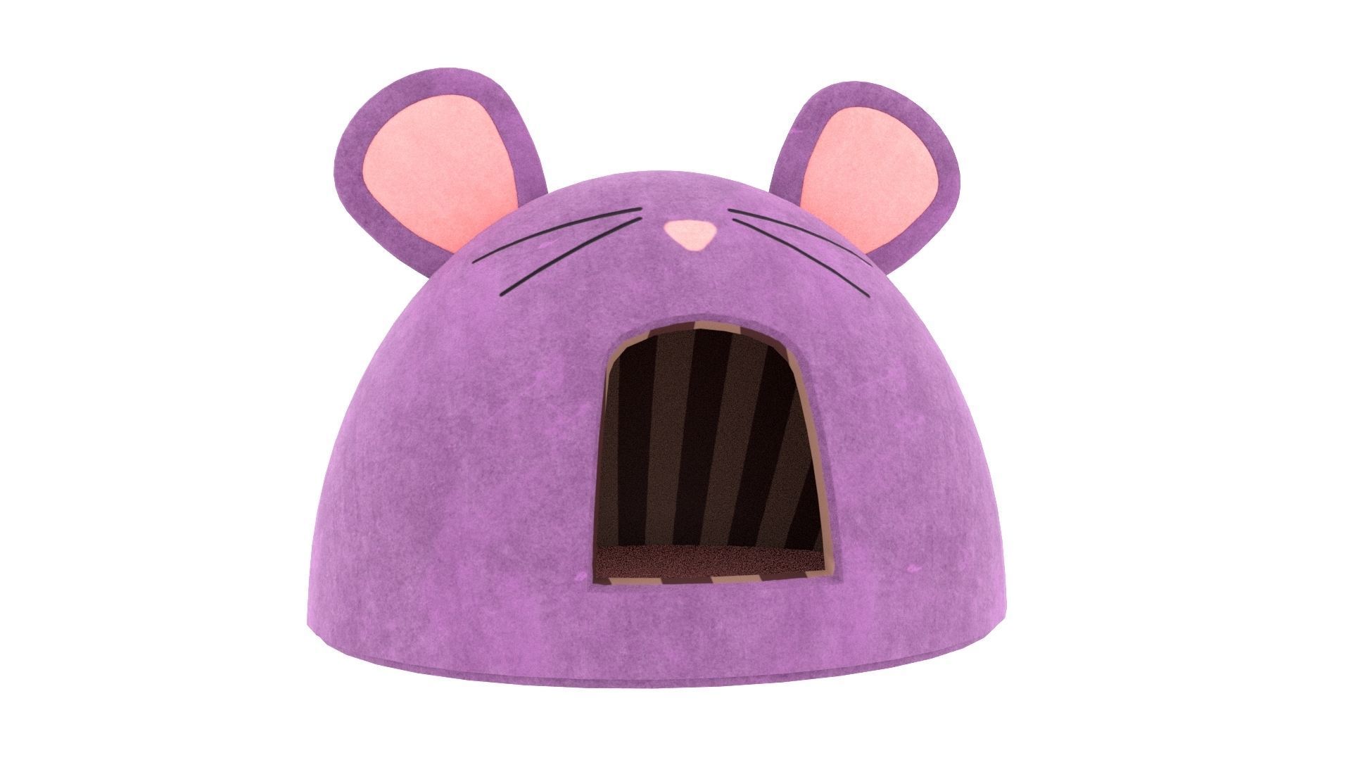 Mouse Meow Hut Cat Hut Cat Tent Pink 3D model_1