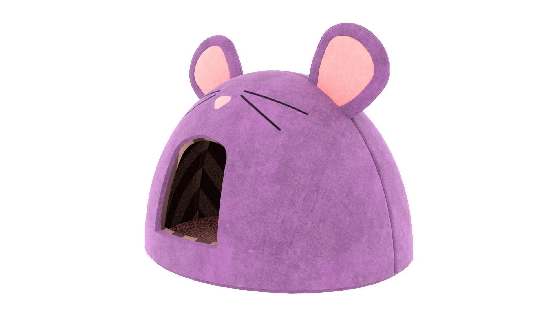 Mouse Meow Hut Cat Hut Cat Tent Pink 3D model_2