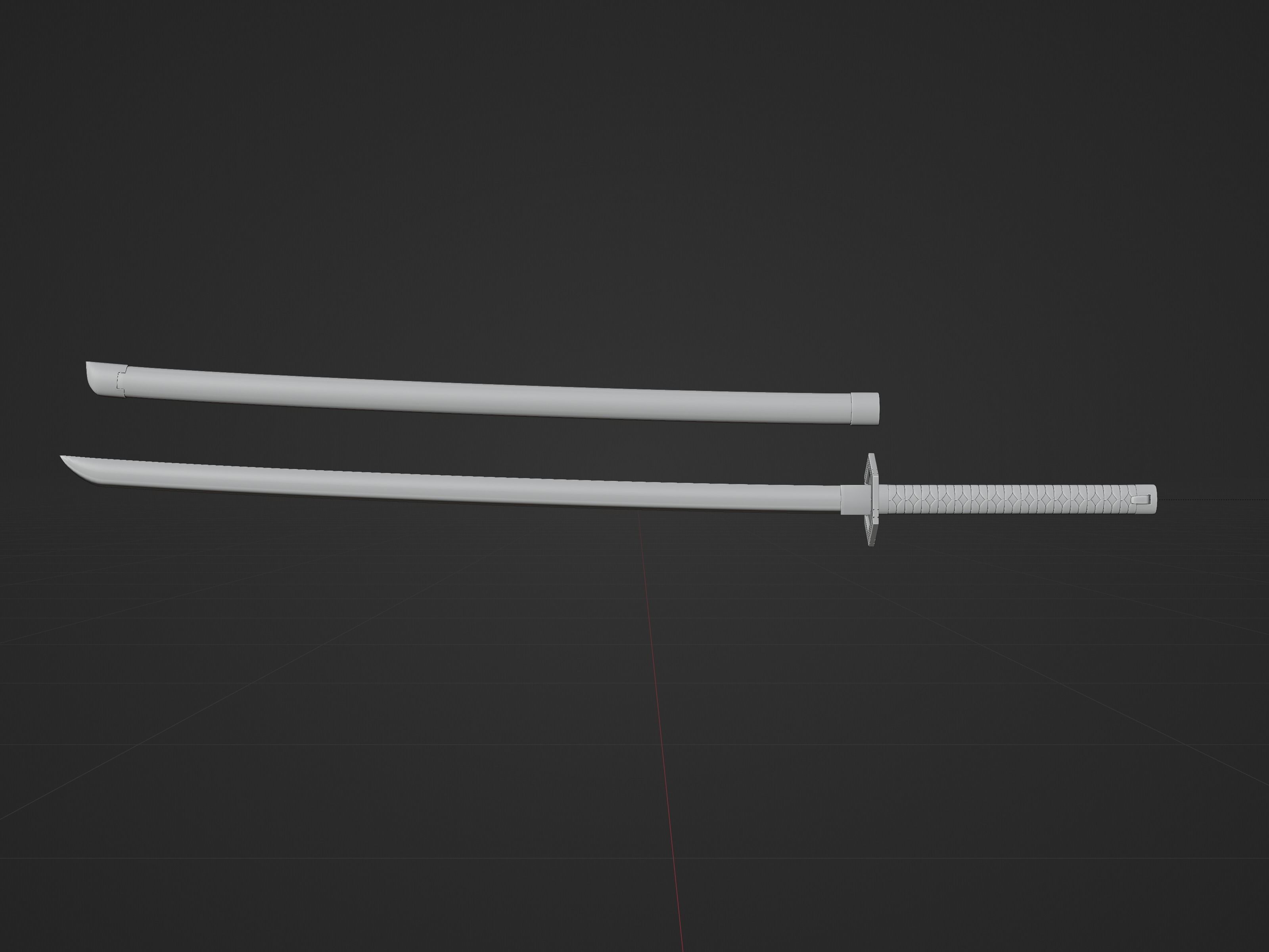 Demon Slayer Giyu sword - Kimetsu No Yaiba 3D print model 3D print model_5