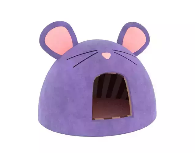 Mouse Meow Hut Cat Hut Cat Tent Purple