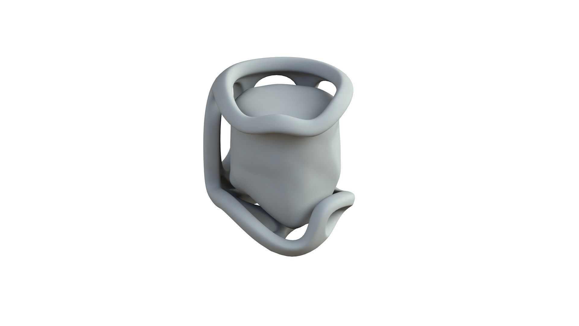 SciFi Shape Object Low Poly 44 Low-poly 3D model_6