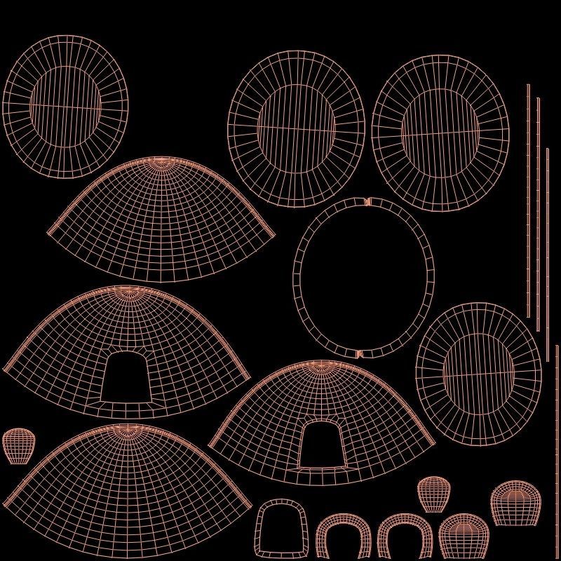 Mouse Meow Hut Cat Hut Cat Tent Turquoise 3D model_21