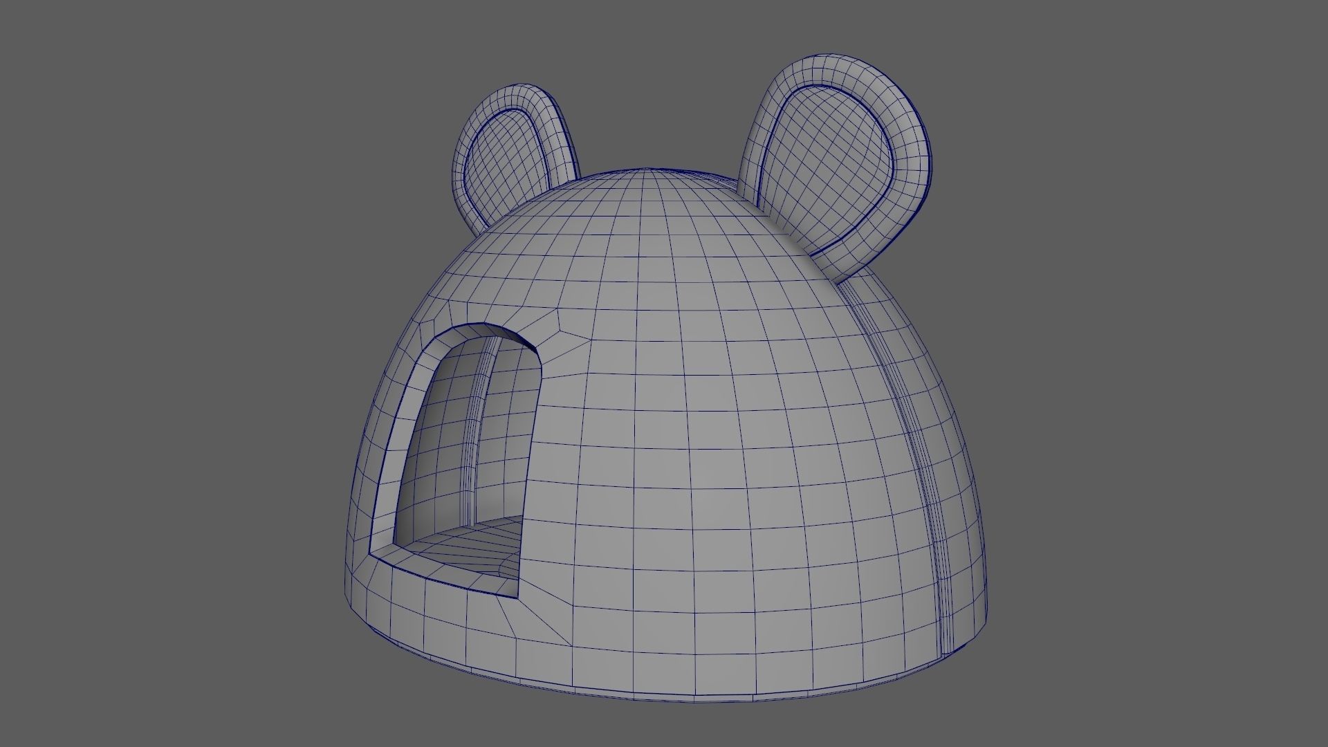 Mouse Meow Hut Cat Hut Cat Tent Turquoise 3D model_10