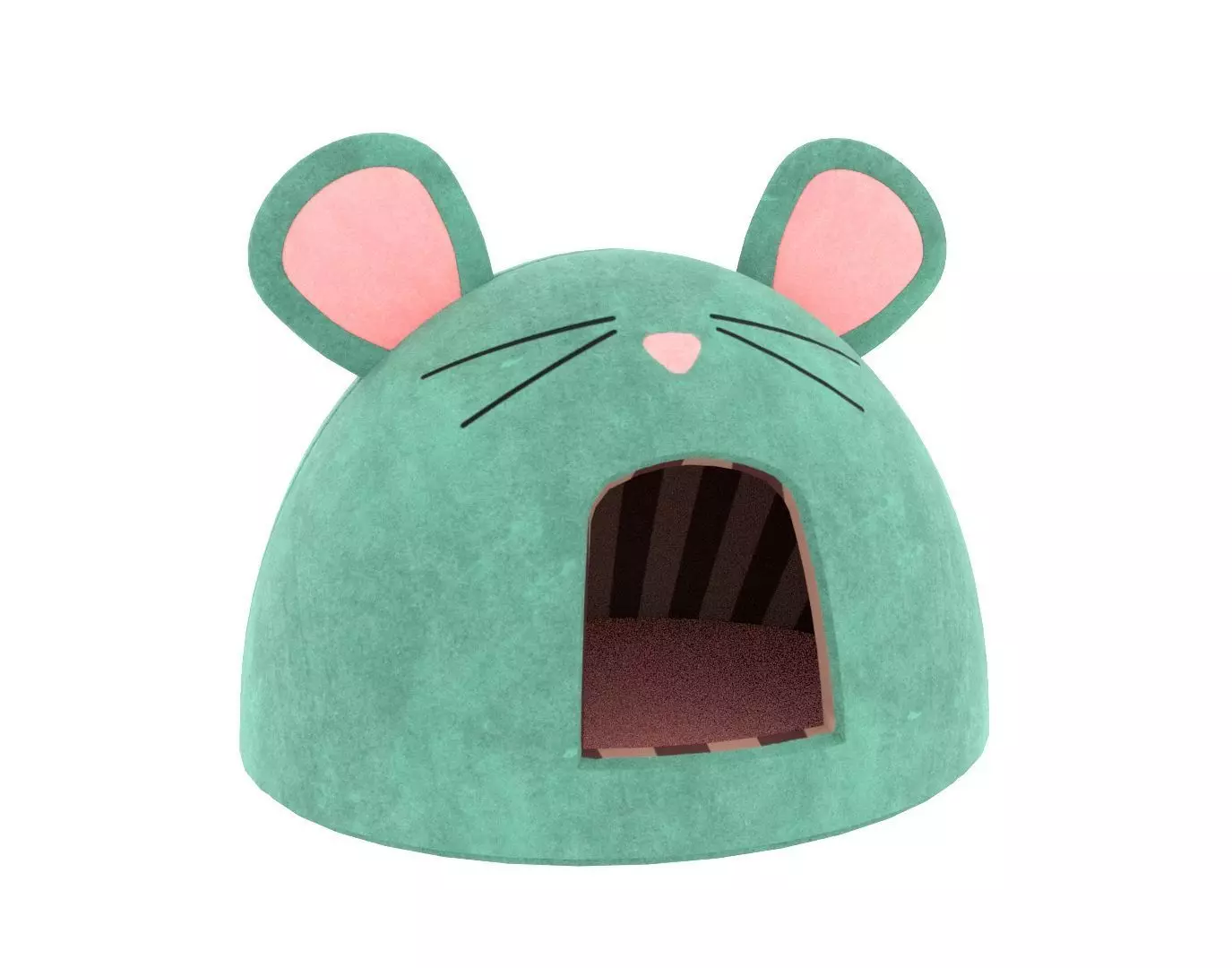 Mouse Meow Hut Cat Hut Cat Tent Turquoise 3D model_0