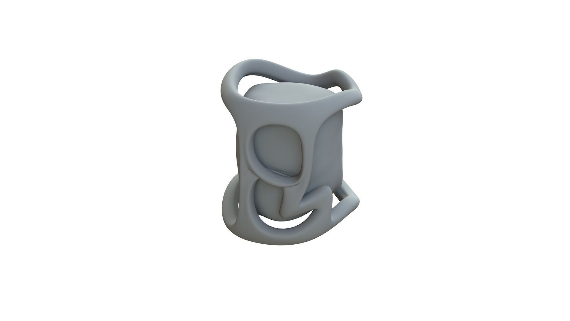 SciFi Shape Object Low Poly Low-poly 3D model_11