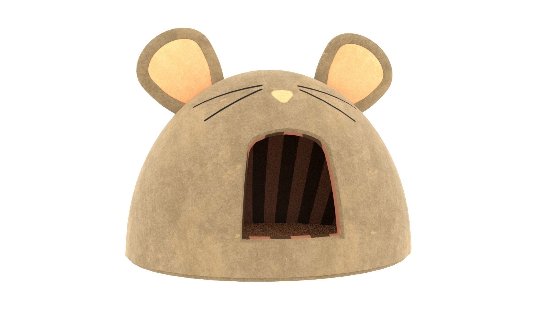 Mouse Meow Hut Cat Hut Cat Tent Yellow 3D model_1