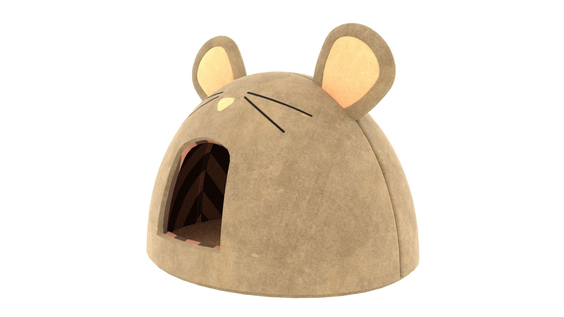 Mouse Meow Hut Cat Hut Cat Tent Yellow 3D model_2