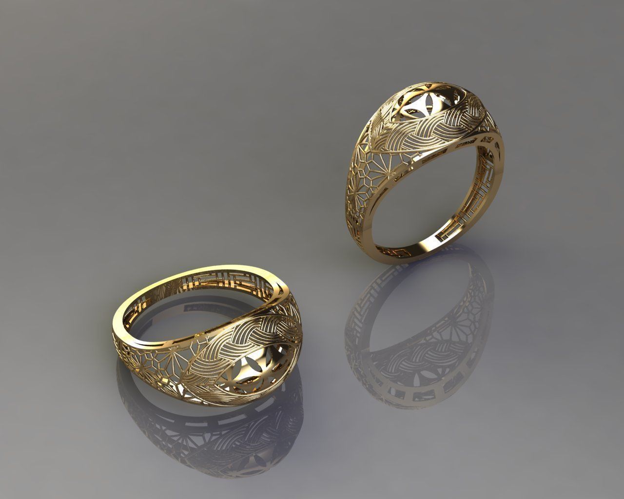  Fusion rings 3D print model_12
