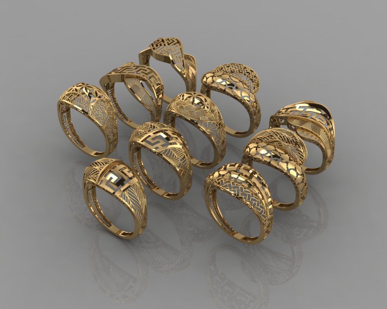  Fusion rings 3D print model_2