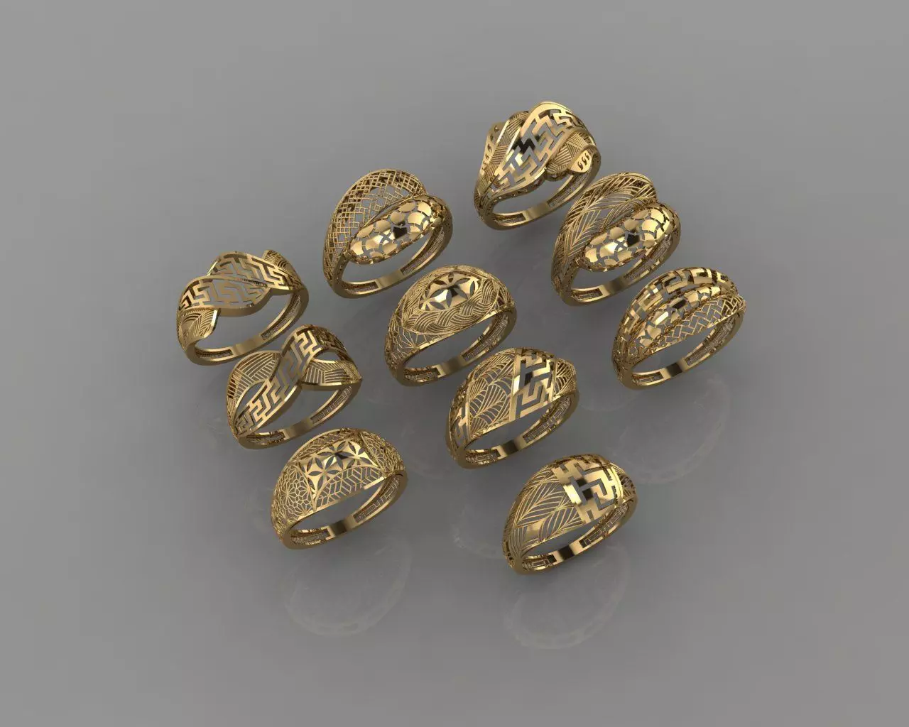  Fusion rings 3D print model_0