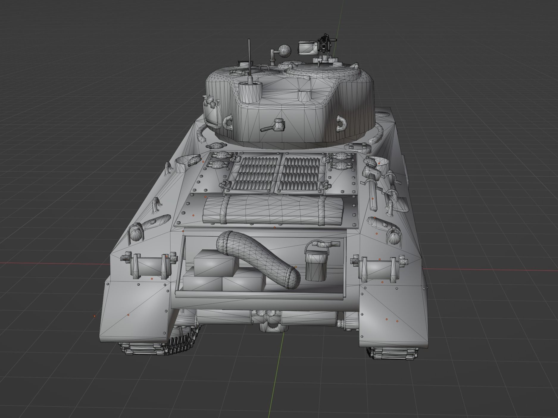 M4 A2 Sherman Low-poly 3D model_3