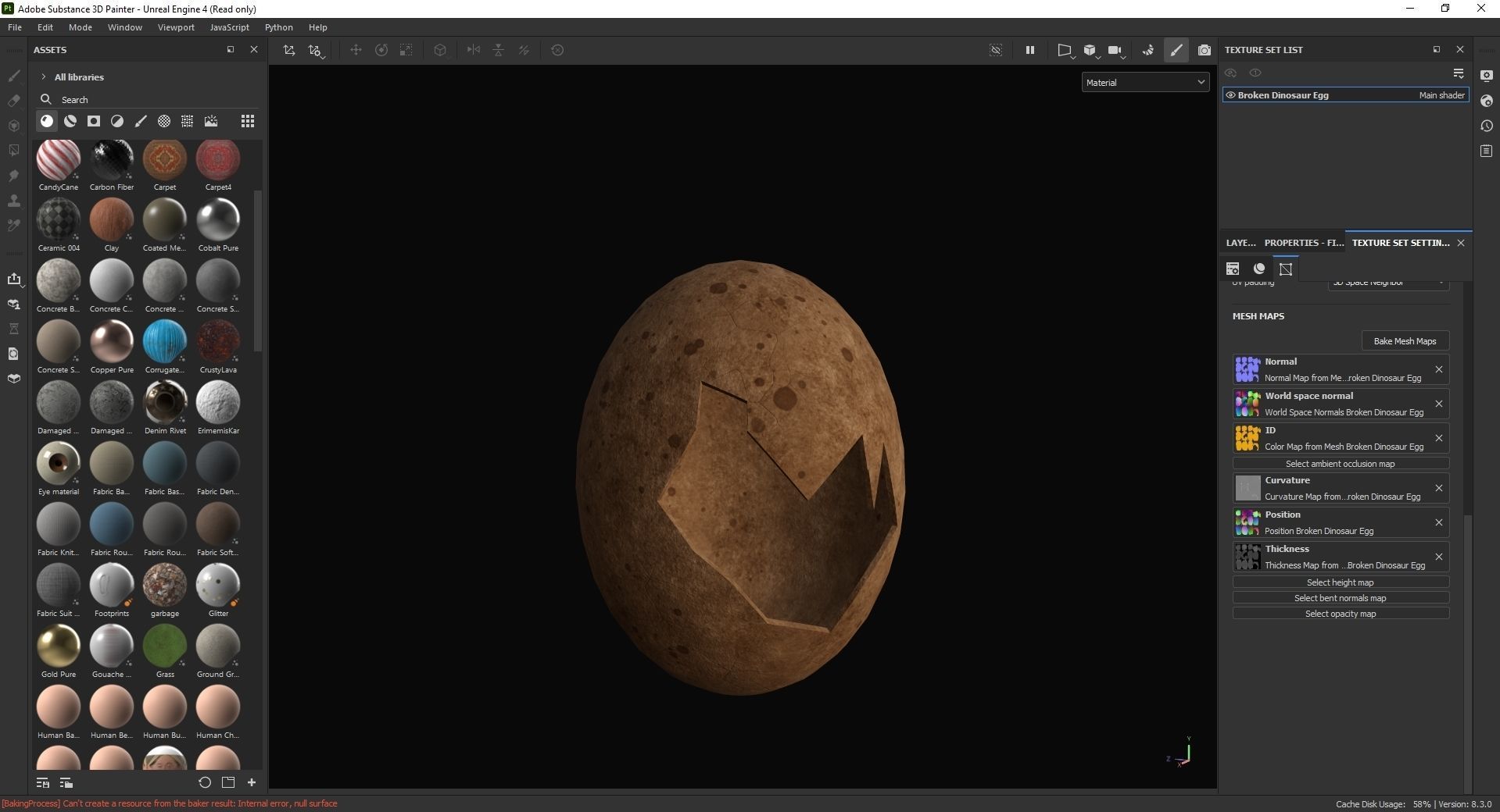Broken Dinosaur Egg 3D Model Low-poly 3D model_7