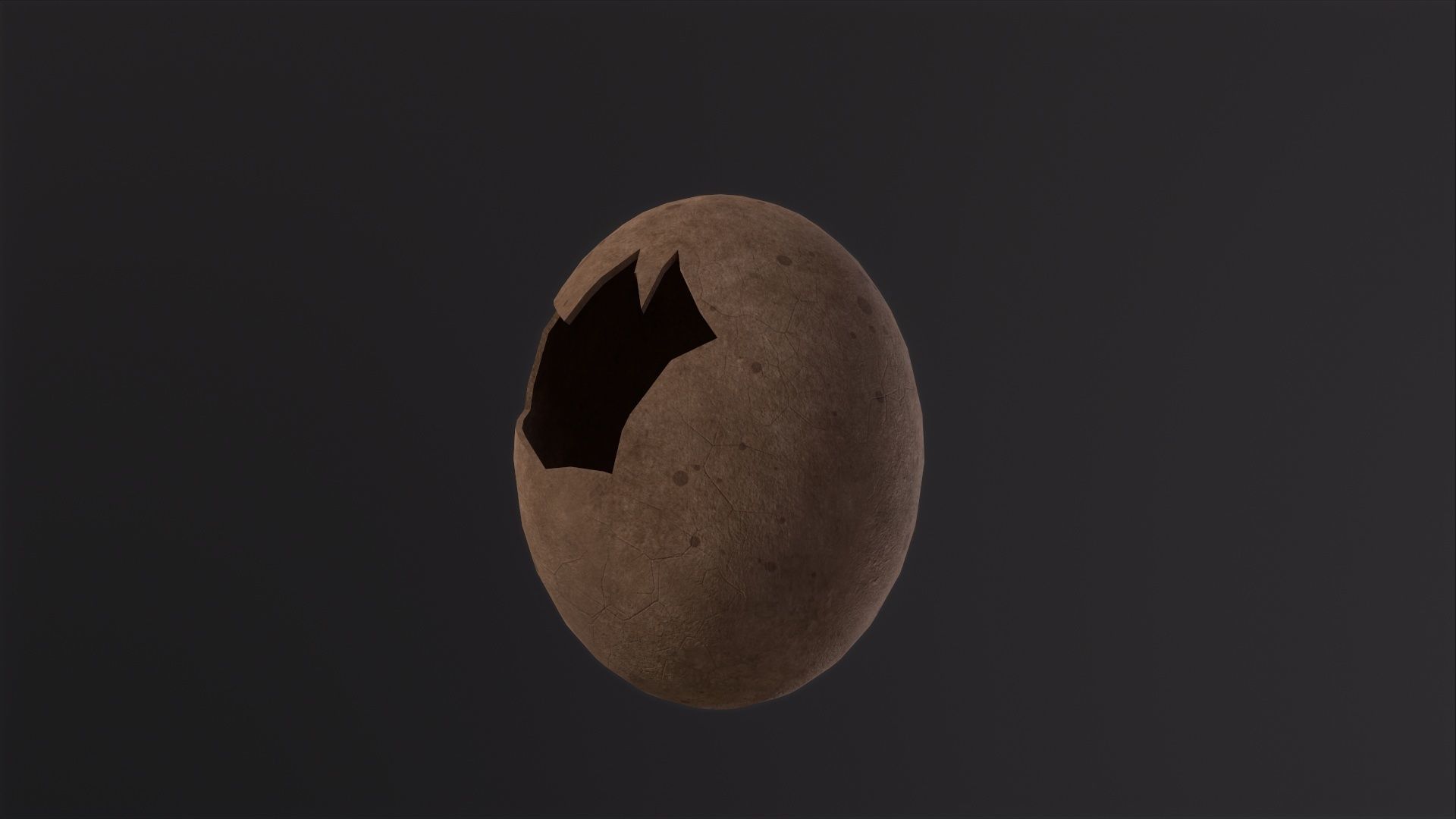 Broken Dinosaur Egg 3D Model Low-poly 3D model_6